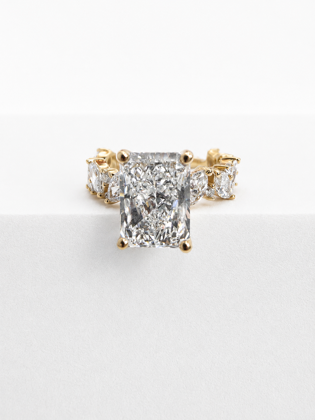 14 KT ANILLOS DE COMPROMISO DE MUJER CON DIAMANTES LAB