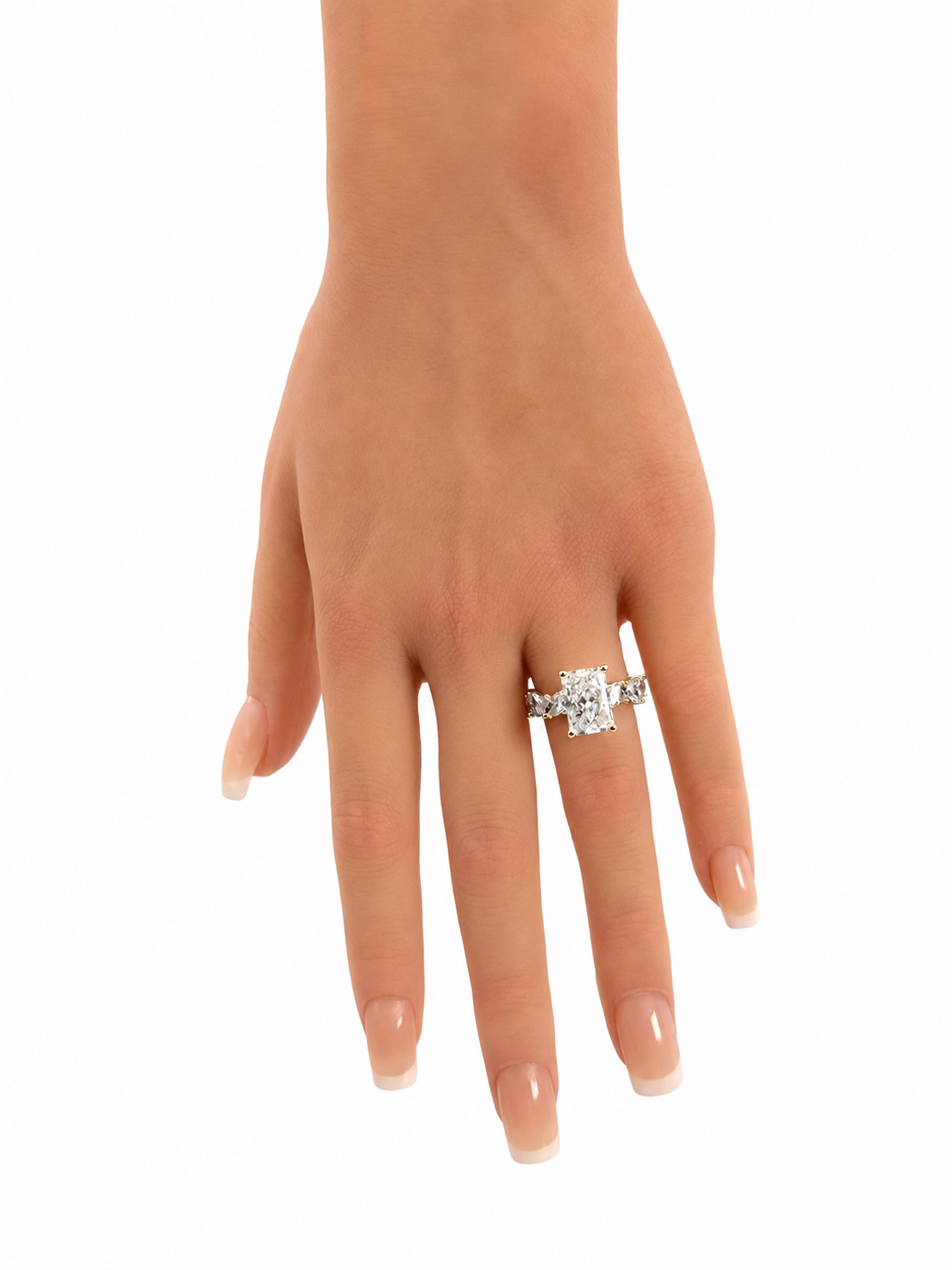 14 KT ANILLOS DE COMPROMISO DE MUJER CON DIAMANTES LAB