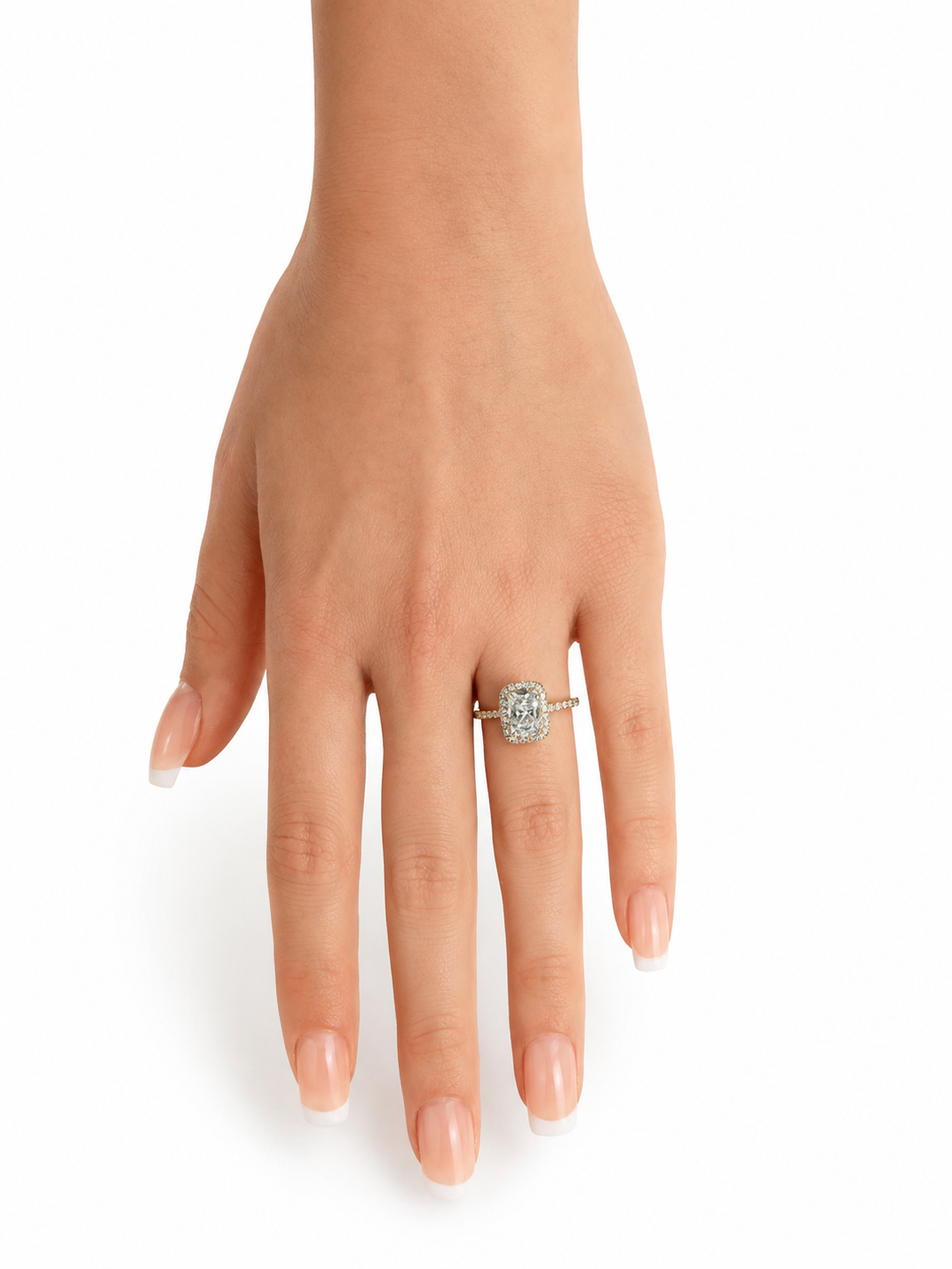 14 KT ANILLOS DE COMPROMISO DE MUJER CON DIAMANTES LAB