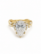 14 KT ANILLOS DE COMPROMISO DE MUJER CON DIAMANTES LAB