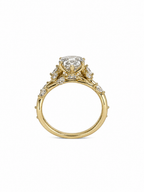 14 KT ANILLOS DE COMPROMISO DE MUJER CON DIAMANTES LAB