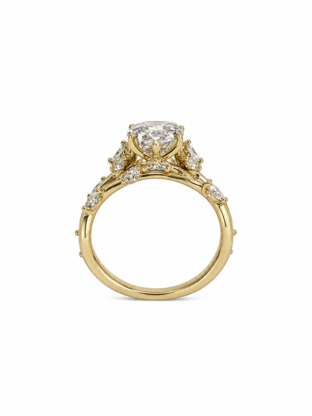 14 KT ANILLOS DE COMPROMISO DE MUJER CON DIAMANTES LAB
