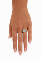 14 KT ANILLOS DE COMPROMISO DE MUJER CON DIAMANTES LAB