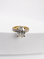 14 KT ANILLOS DE COMPROMISO DE MUJER CON DIAMANTES LAB