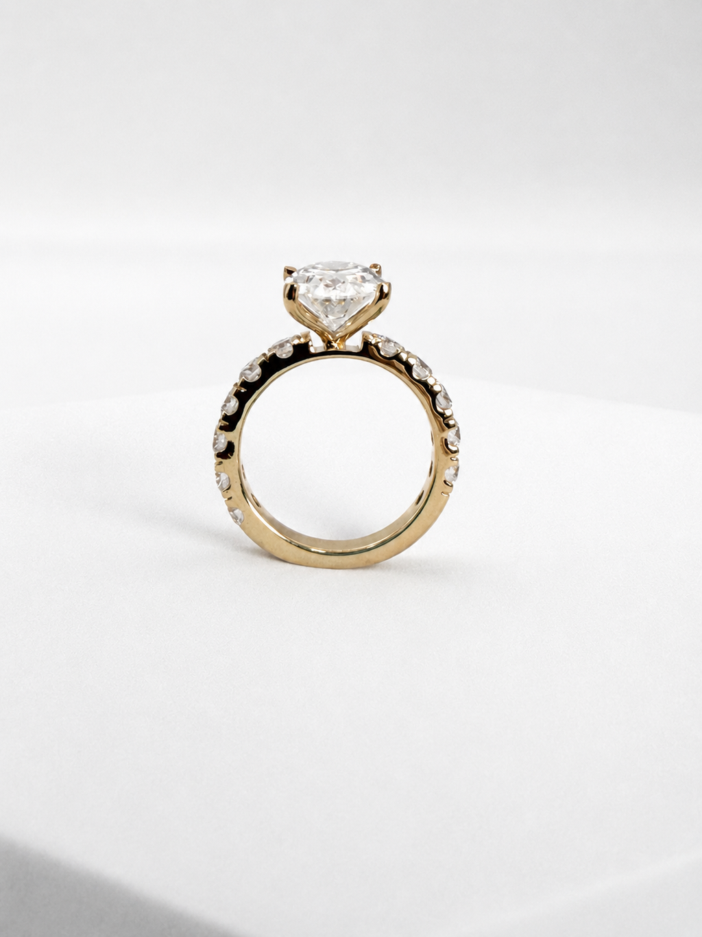 14 KT ANILLOS DE COMPROMISO DE MUJER CON DIAMANTES LAB