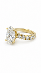 14 KT ANILLOS DE COMPROMISO DE MUJER CON DIAMANTES LAB