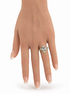 14 KT ANILLOS DE COMPROMISO DE MUJER CON DIAMANTES LAB