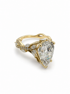 14 KT ANILLOS DE COMPROMISO DE MUJER CON DIAMANTES LAB