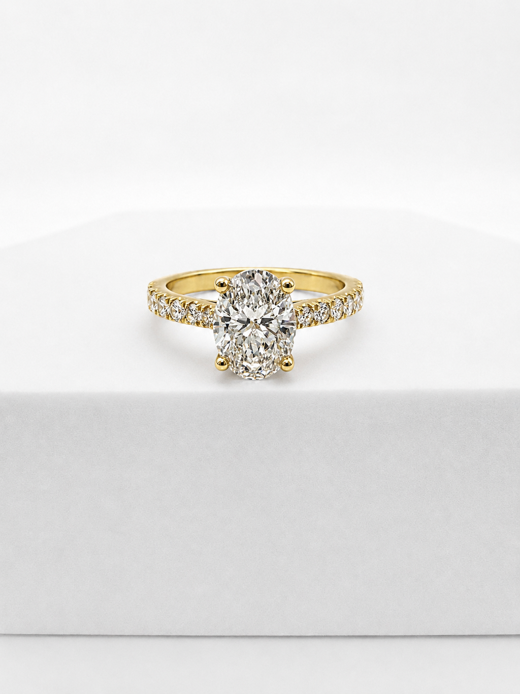 14 KT ANILLOS DE COMPROMISO DE MUJER CON DIAMANTES LAB