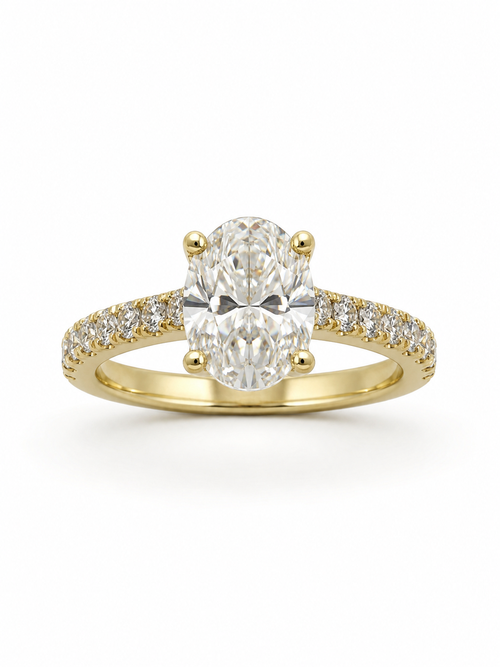 14 KT ANILLOS DE COMPROMISO DE MUJER CON DIAMANTES LAB