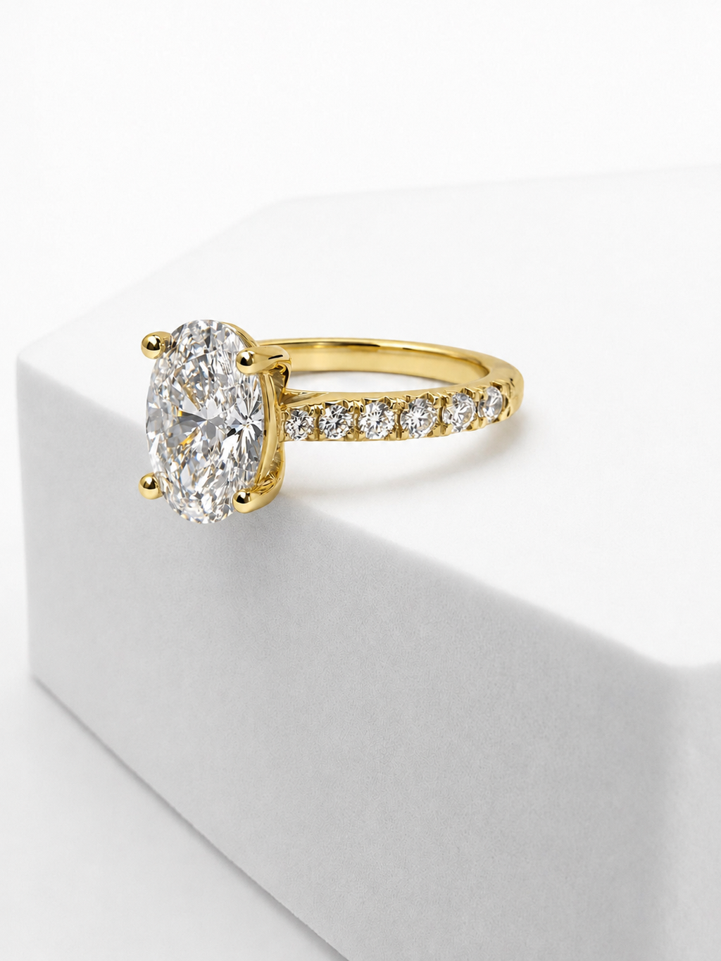 14 KT ANILLOS DE COMPROMISO DE MUJER CON DIAMANTES LAB