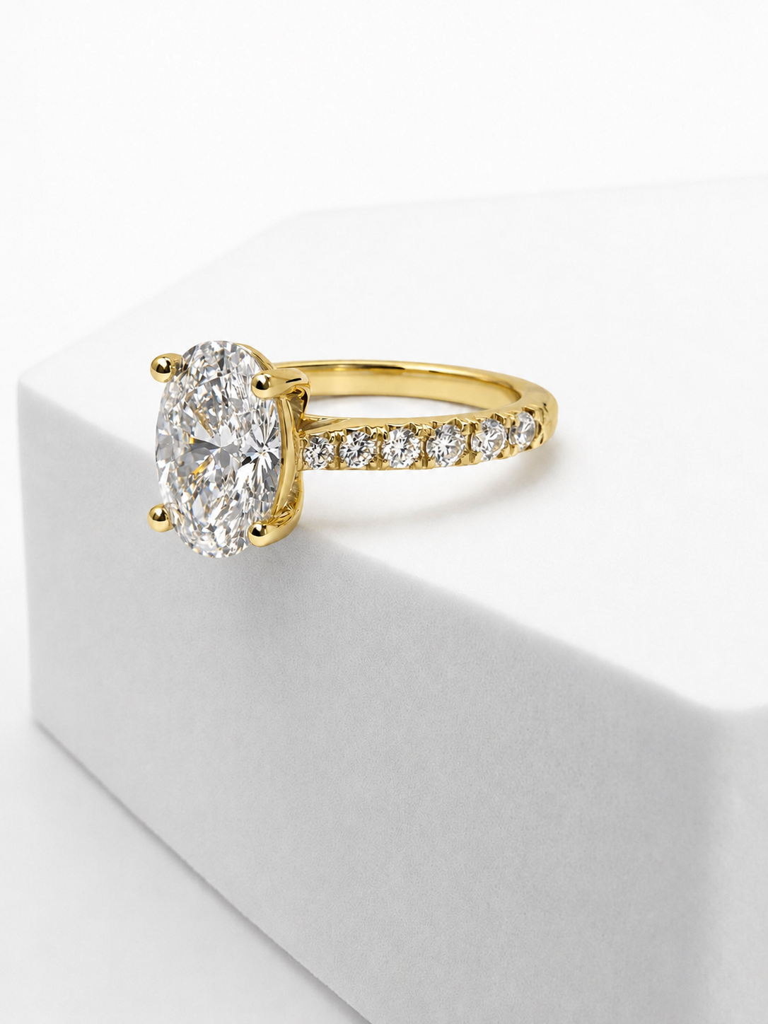14 KT ANILLOS DE COMPROMISO DE MUJER CON DIAMANTES LAB