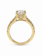 14 KT ANILLOS DE COMPROMISO DE MUJER CON DIAMANTES LAB