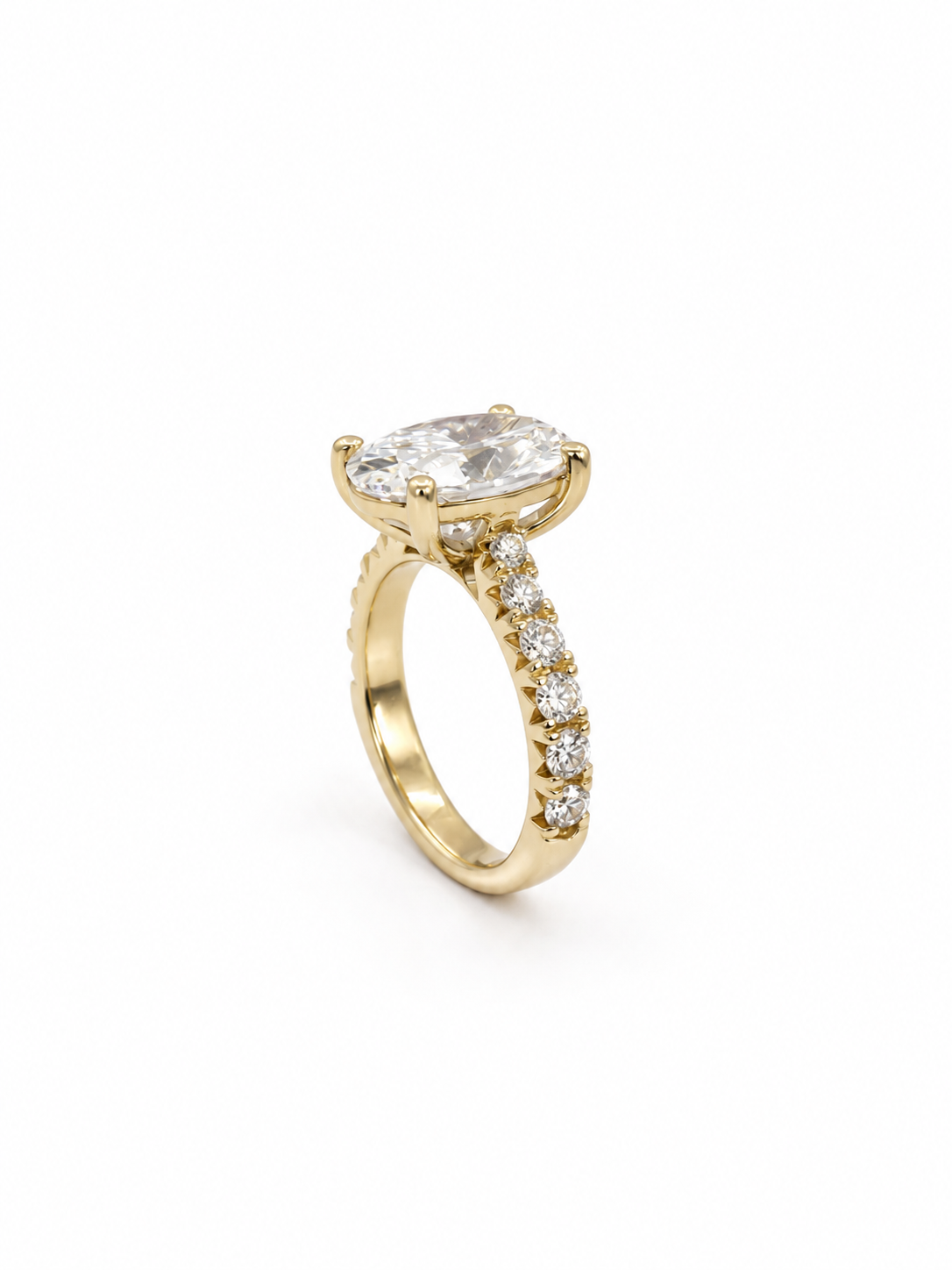 14 KT ANILLOS DE COMPROMISO DE MUJER CON DIAMANTES LAB