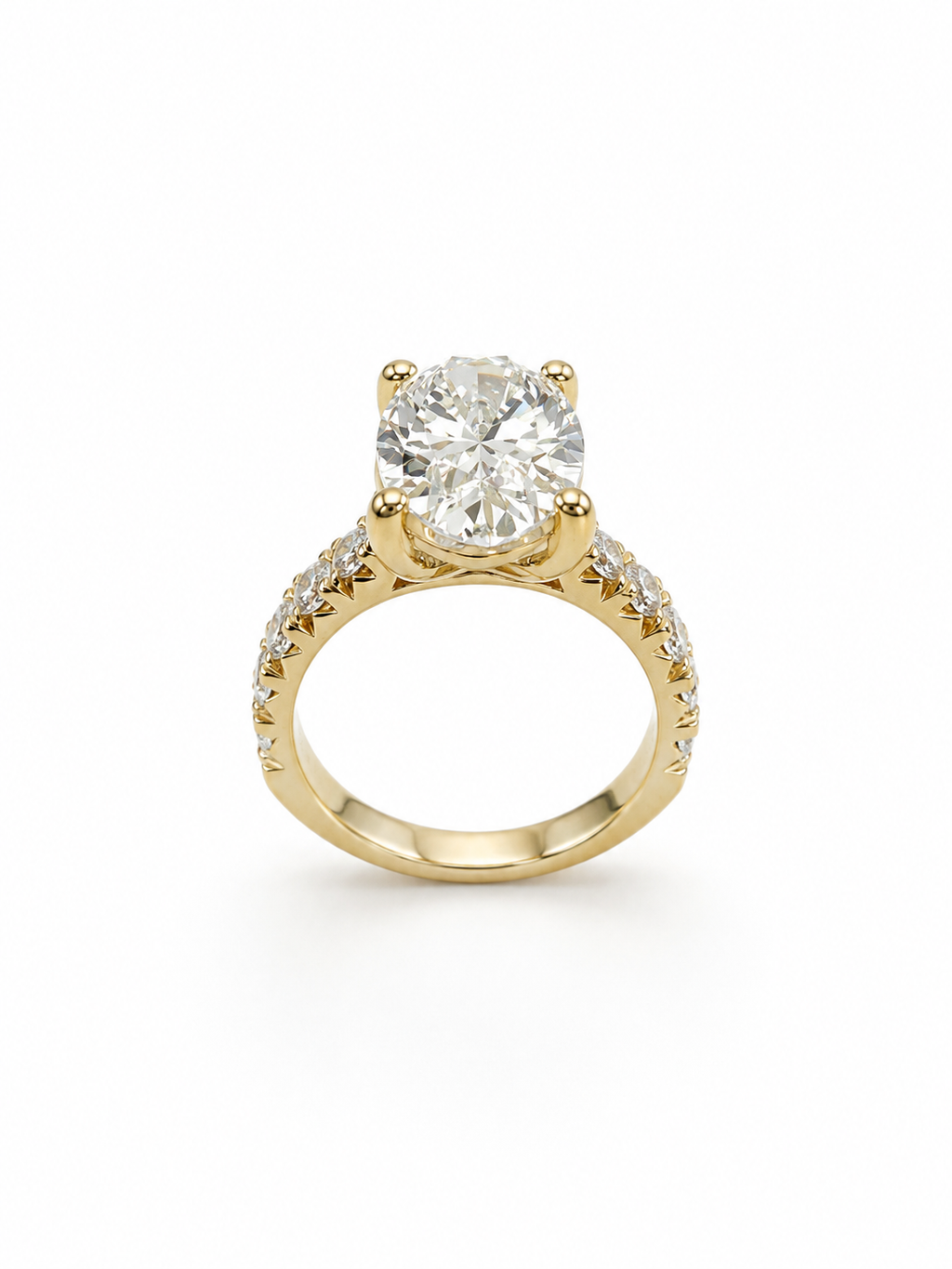 14 KT ANILLOS DE COMPROMISO DE MUJER CON DIAMANTES LAB