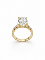 14 KT ANILLOS DE COMPROMISO DE MUJER CON DIAMANTES LAB