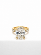14 KT ANILLOS DE COMPROMISO DE MUJER CON DIAMANTES LAB