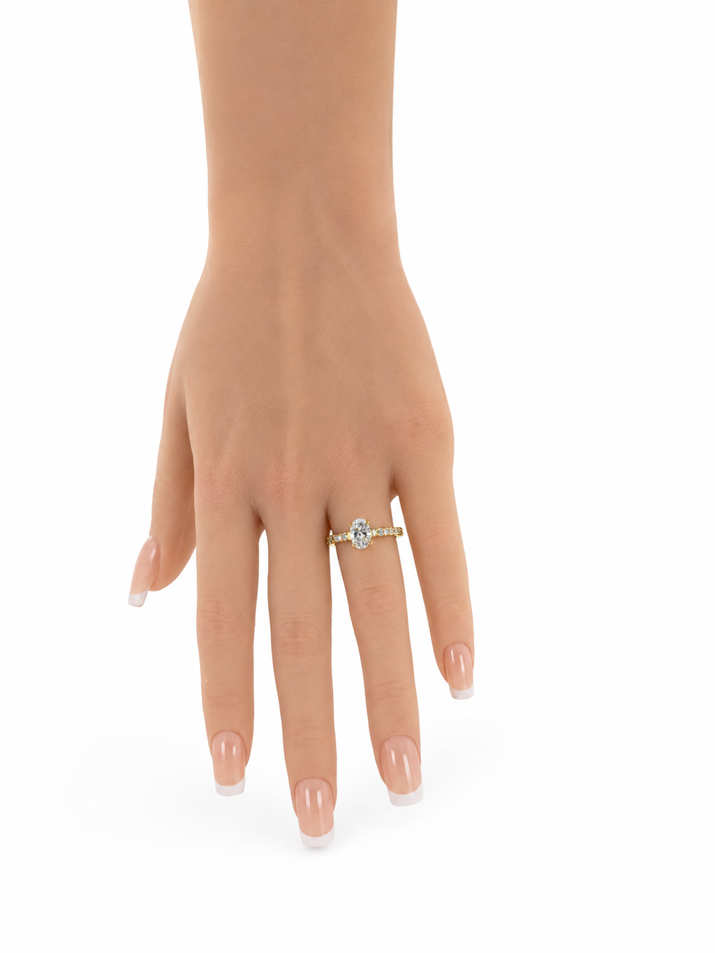 14 KT ANILLOS DE COMPROMISO DE MUJER CON DIAMANTES LAB