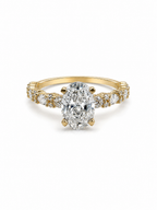 14 KT ANILLOS DE COMPROMISO DE MUJER CON DIAMANTES LAB
