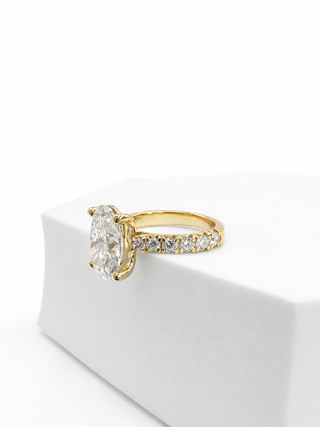 14 KT ANILLOS DE COMPROMISO DE MUJER CON DIAMANTES LAB