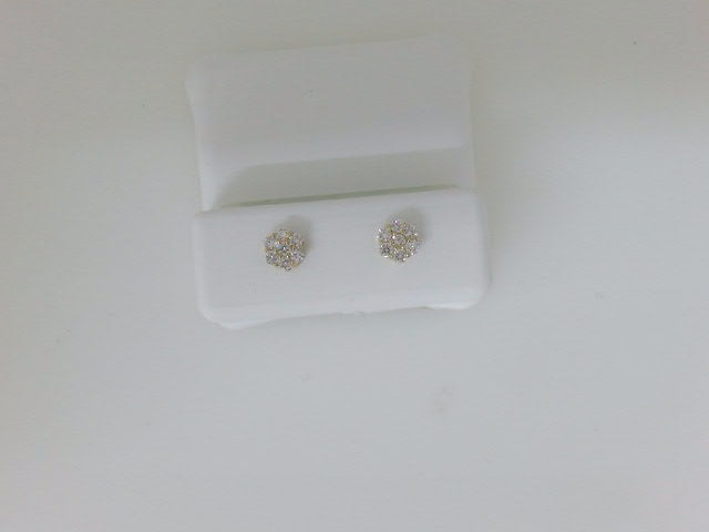 10k Yellow Gold Aretes Diamante De Laboratorio g