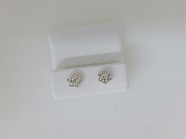 10k Yellow Gold Aretes Diamante De Laboratorio g
