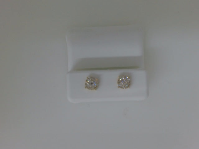 10k Yellow Gold Aretes Diamante De Laboratorio g