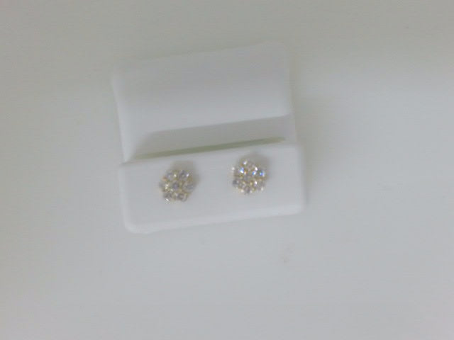 10k Yellow Gold Aretes Diamante De Laboratorio g