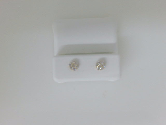 10k Yellow Gold Aretes Diamante De Laboratorio g