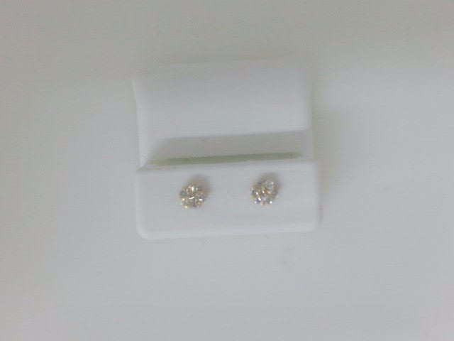 10k Yellow Gold Aretes Diamante De Laboratorio g