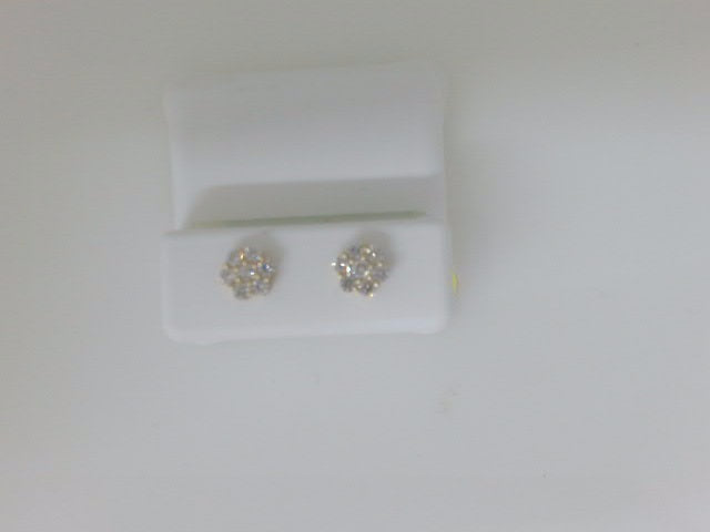 10k Yellow Gold Aretes Diamante De Laboratorio g