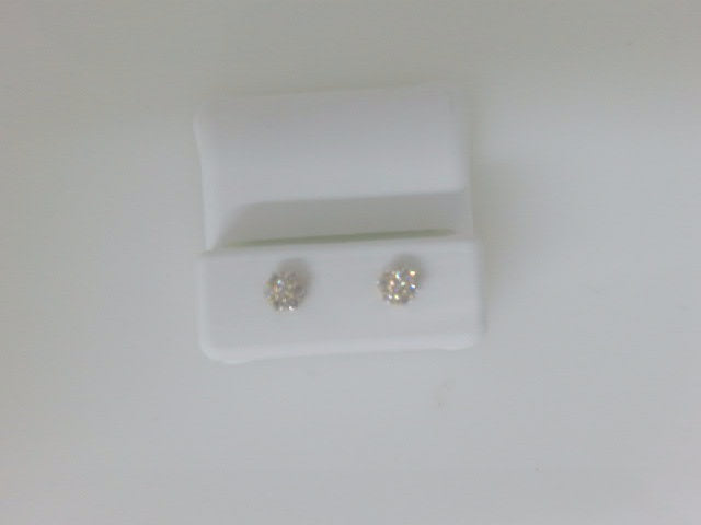 10k Yellow Gold Aretes Diamante De Laboratorio g