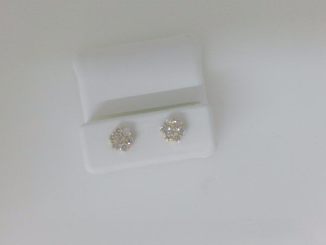 10k Yellow Gold Aretes Diamante De Laboratorio g