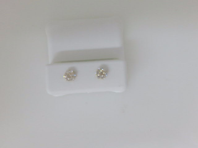 10k Yellow Gold Aretes Diamante De Laboratorio g