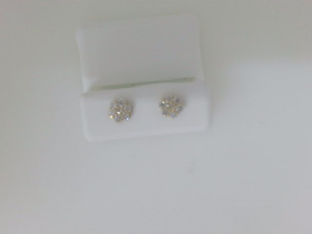 10k Yellow Gold Aretes Diamante De Laboratorio g
