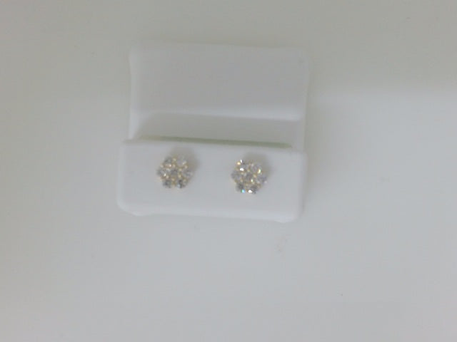 10k Yellow Gold Aretes Diamante De Laboratorio g