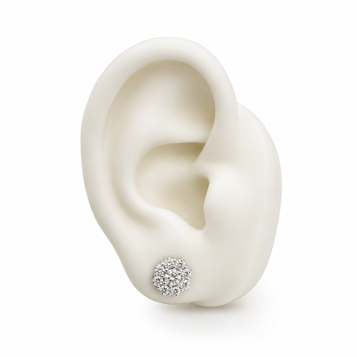 10K ARETES DIAMANTE DE  LABORATORIO