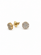 10K ARETES DIAMANTE DE  LABORATORIO