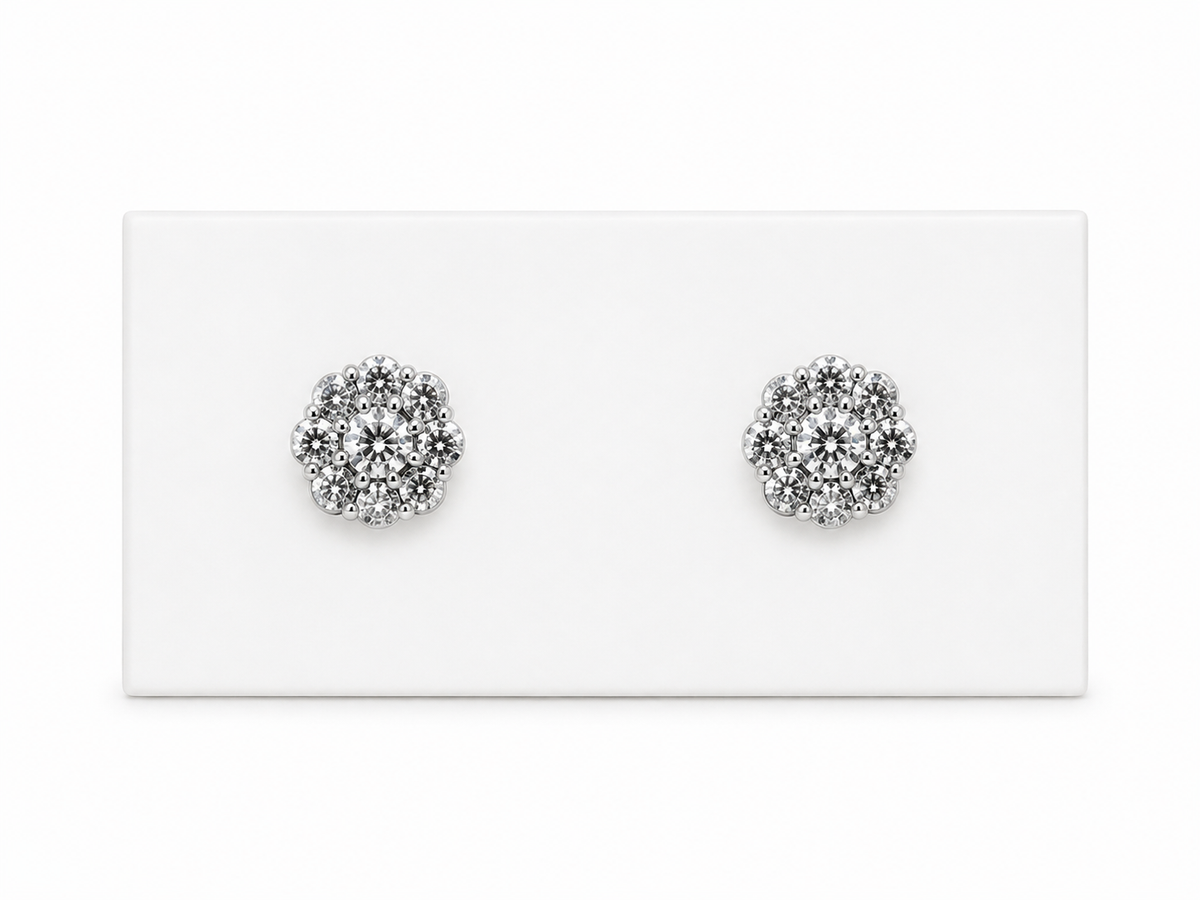 10K ARETES DIAMANTE DE  LABORATORIO