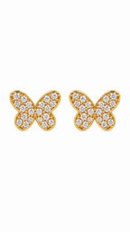10K ARETES DIAMANTE DE  LABORATORIO