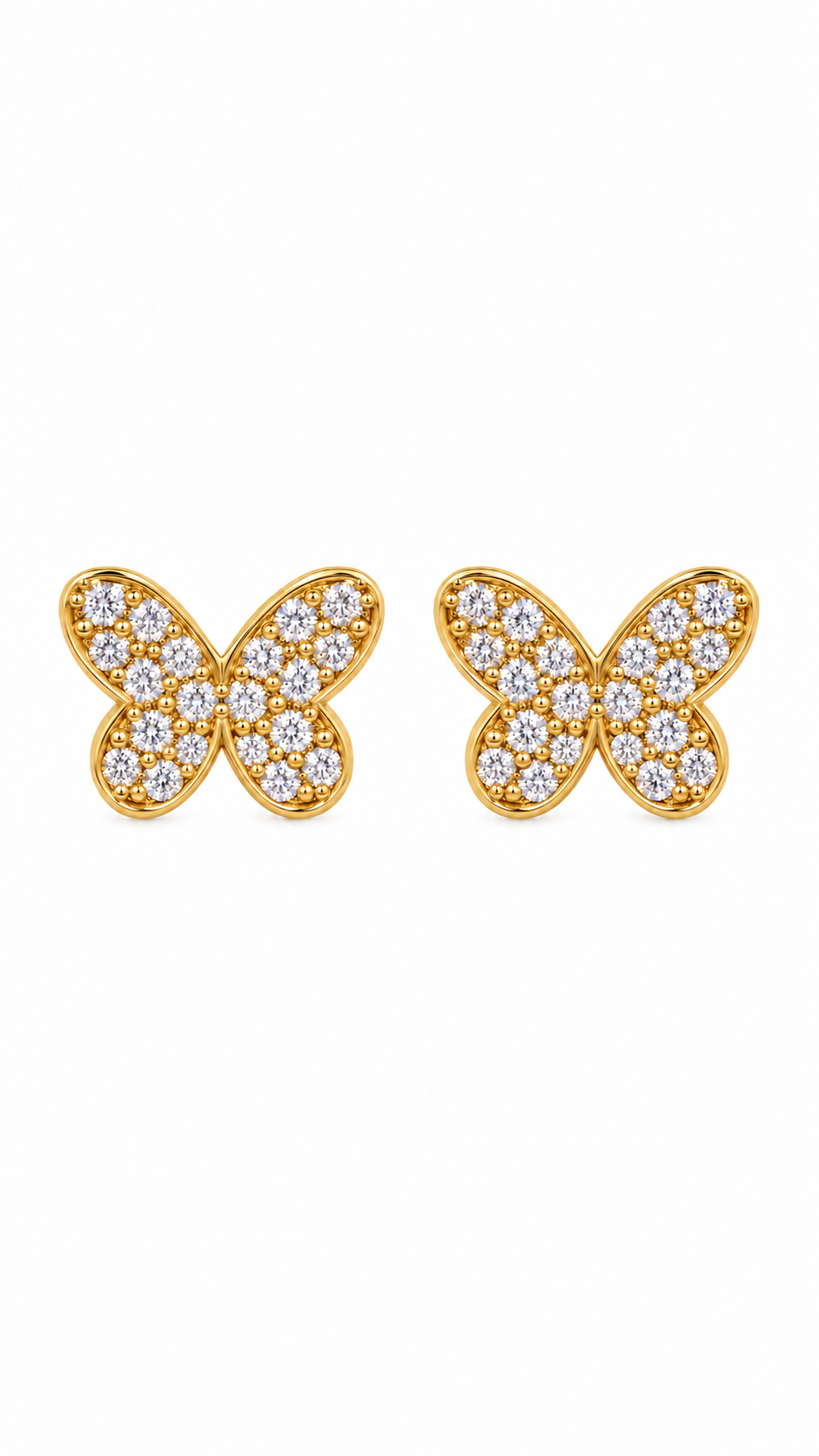 10K ARETES DIAMANTE DE  LABORATORIO