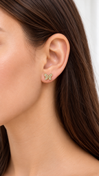 10K ARETES DIAMANTE DE  LABORATORIO