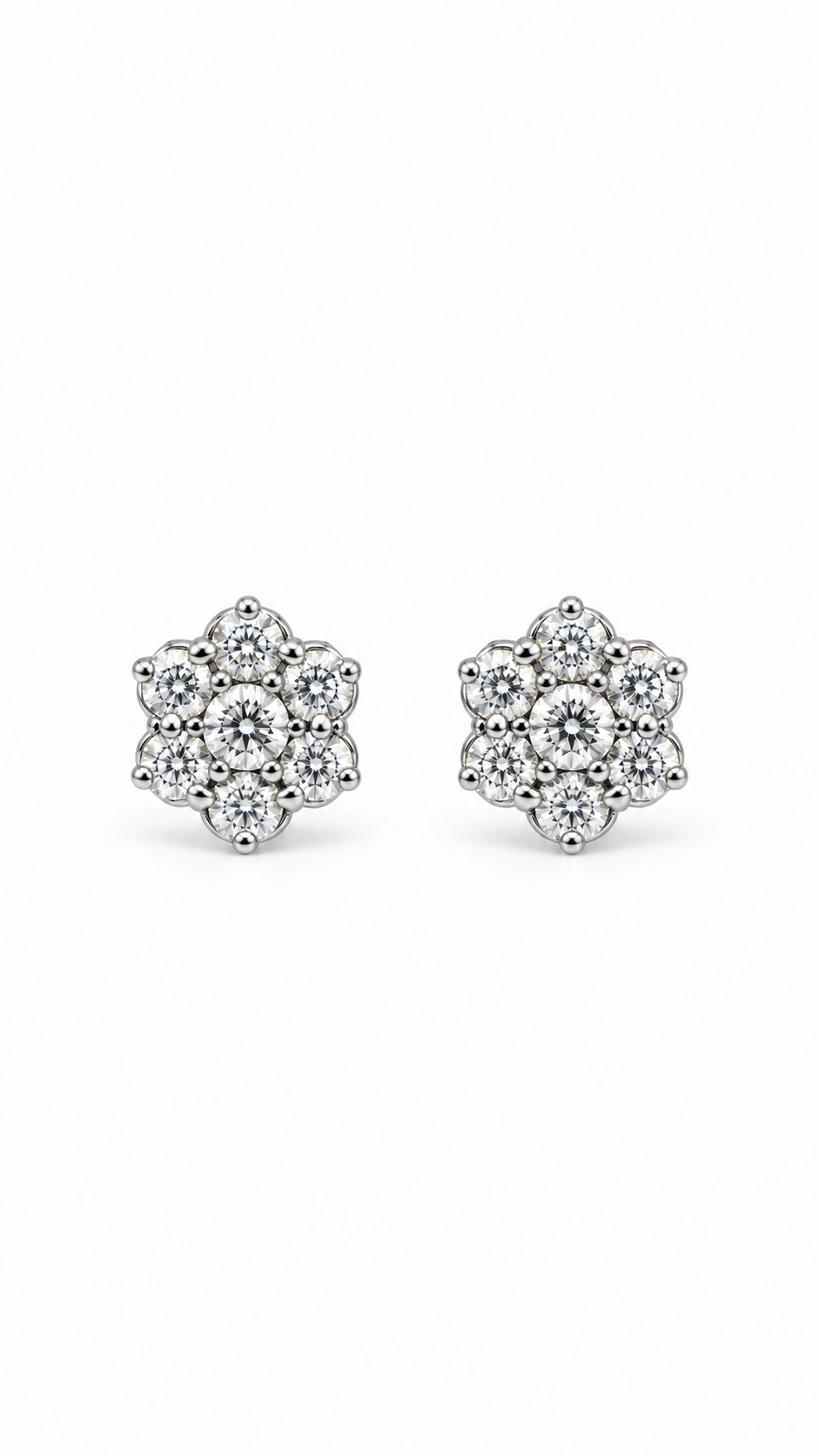 10K ARETES DIAMANTE DE  LABORATORIO