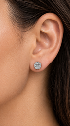 10K ARETES DIAMANTE DE  LABORATORIO