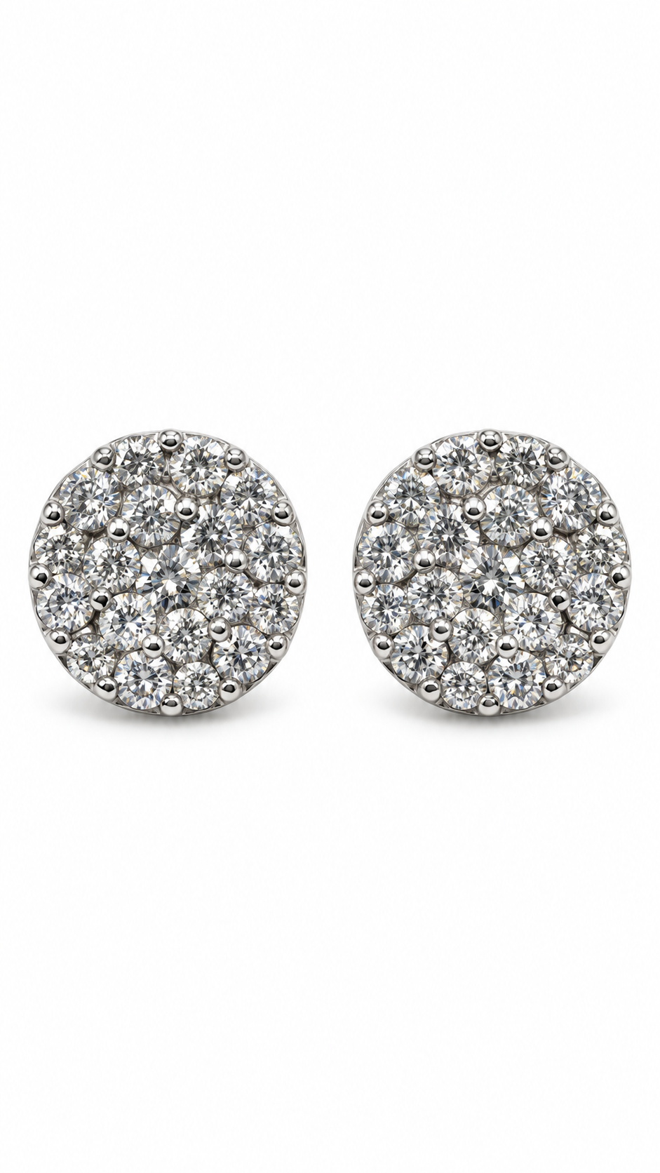 10K ARETES DIAMANTE DE  LABORATORIO