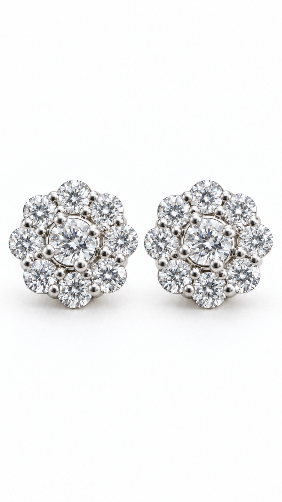 10K ARETES DIAMANTE DE  LABORATORIO