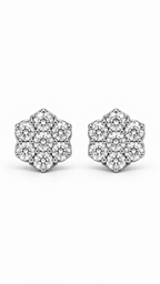 10K ARETES DIAMANTE DE  LABORATORIO