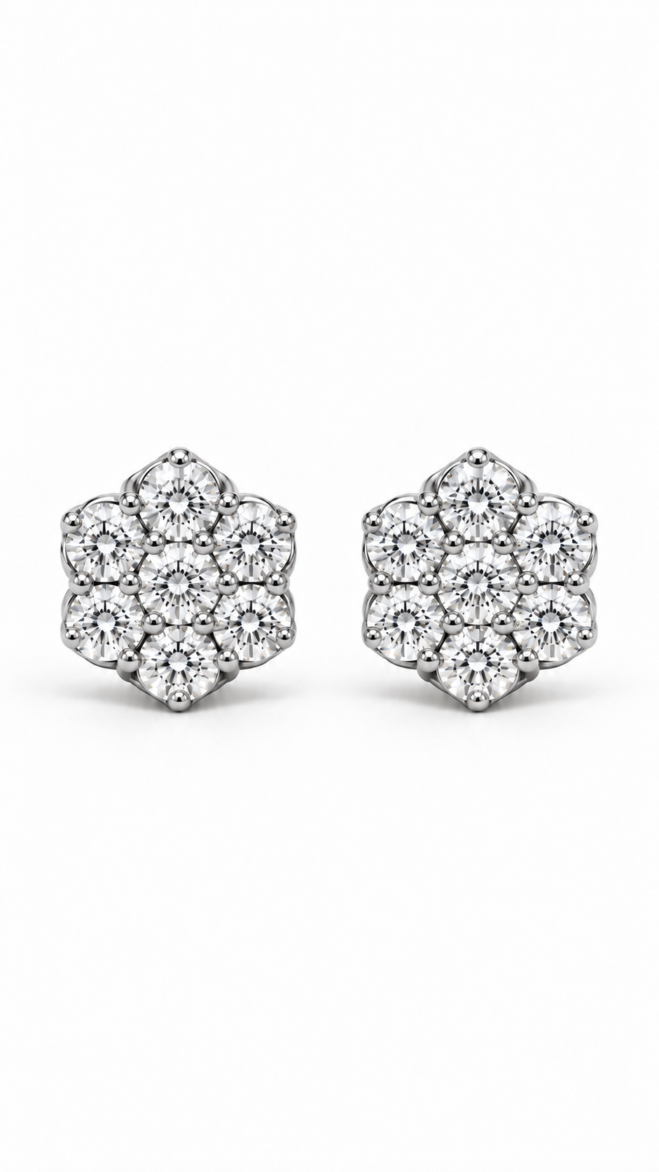 10K ARETES DIAMANTE DE  LABORATORIO