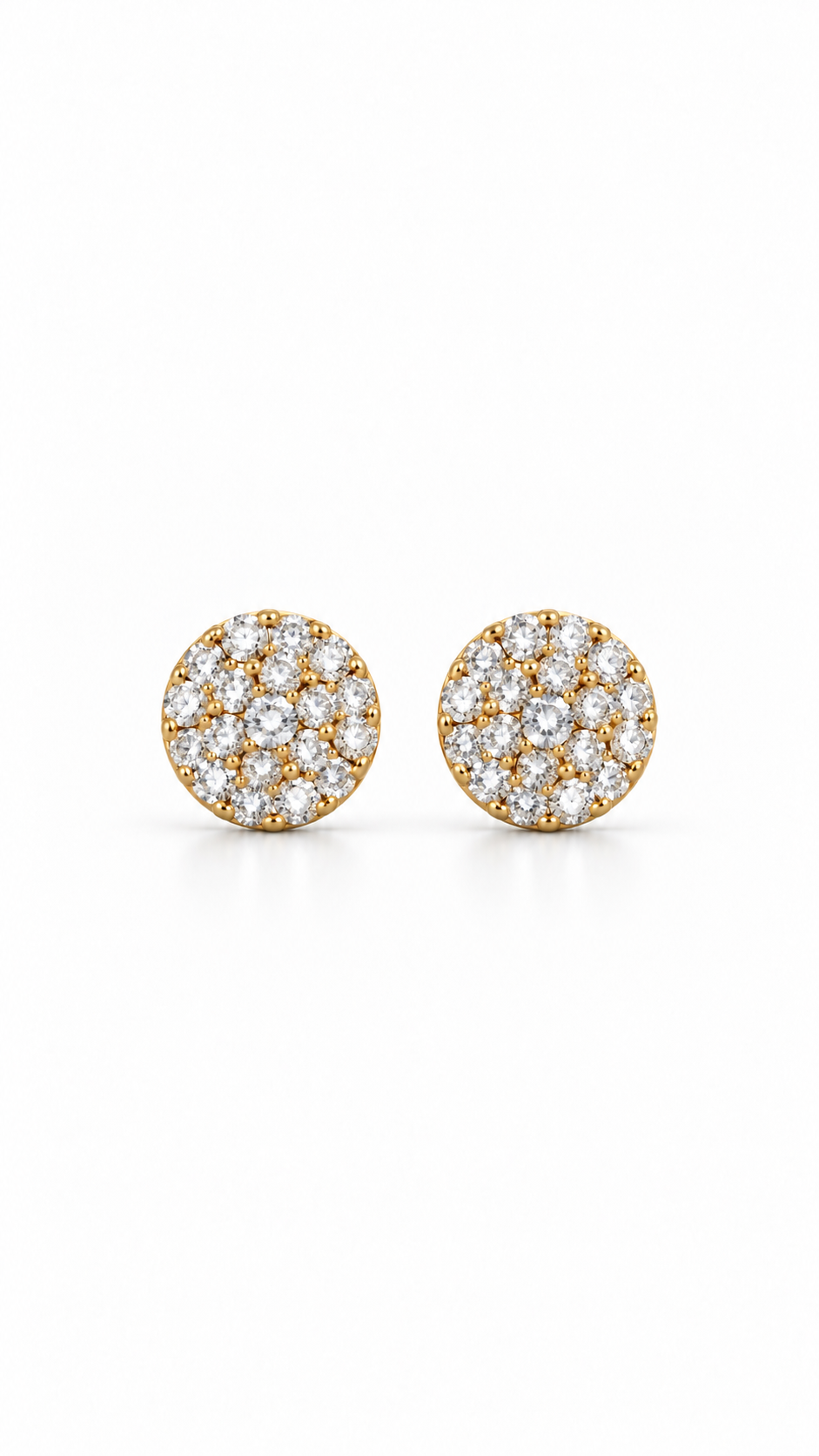 10K ARETES DIAMANTE DE  LABORATORIO