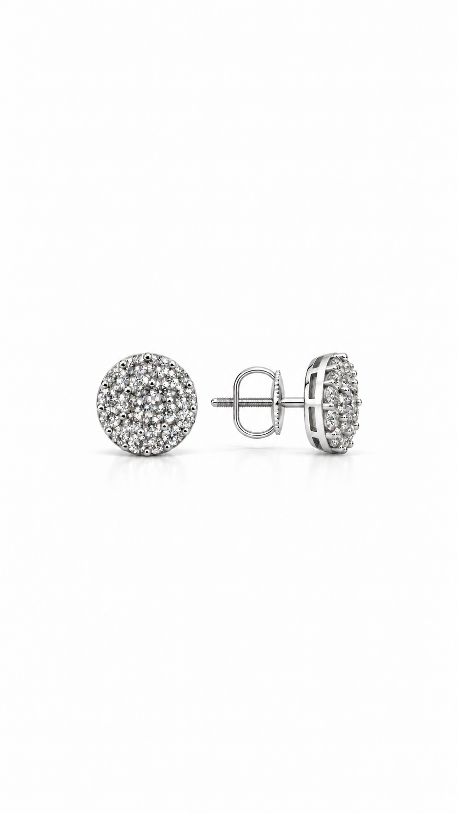 10K ARETES DIAMANTE DE  LABORATORIO